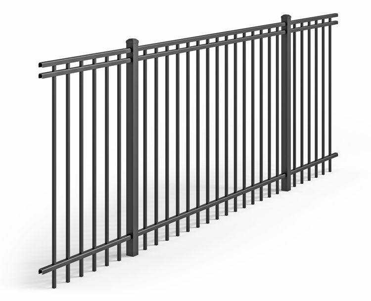 UAB-200 Flat Top Flush Aluminum Fence