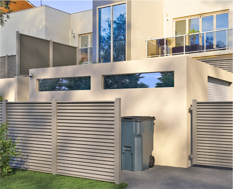 Louvered Privacy Panels.