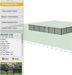 Sample Screenshot from the Fence Estimator Tool