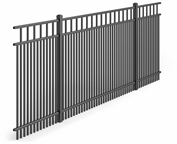 UAF-201 Flat Top with 1-1/2 Spacing Industrial Aluminum Fence