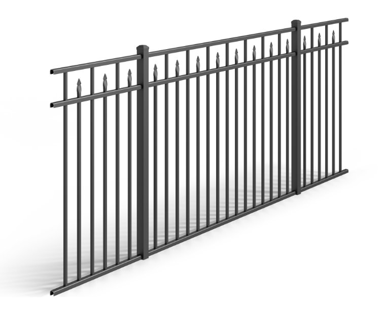 UAF-250 Flat Top with Spear Flush/Modified Aluminum Fence