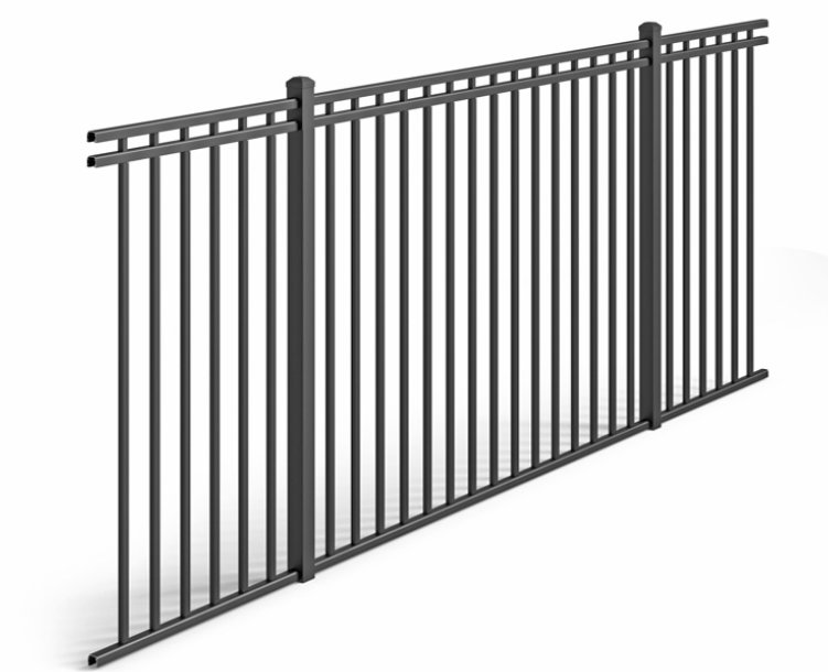 UAB-200 Flat Top Flush Aluminum Fence