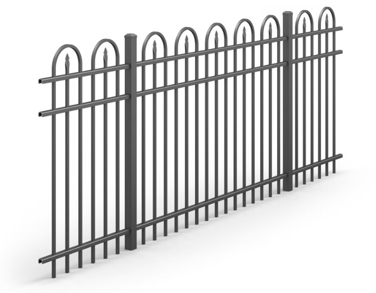 UAS 100 Spear Top Aluminum Fence