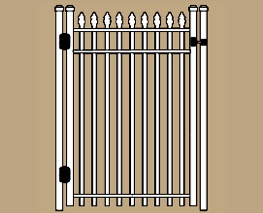 UAS-100 W Spear Top Industrial Walk Gate