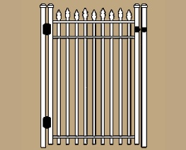 UAS-150 W Staggered Spear Industrial Walk Gate