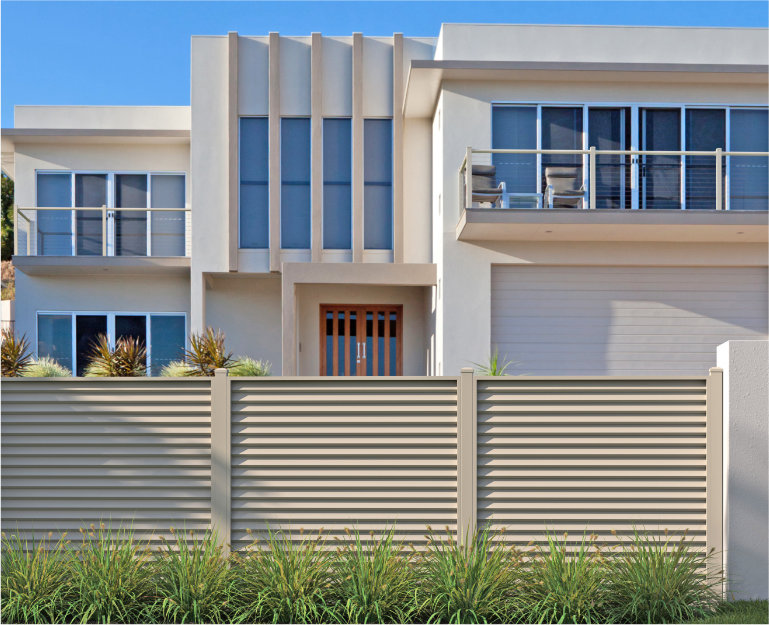 Louvered Privacy Panels.